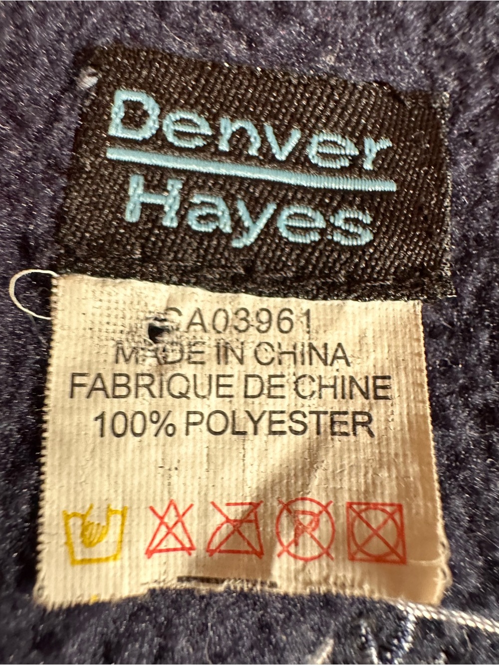 Denver Hayes Navy and Light Gray Kids Snowflake scarf - Picture 4 of 5